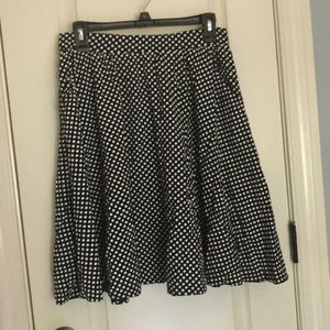 womens large polka-dot skirt with pockets